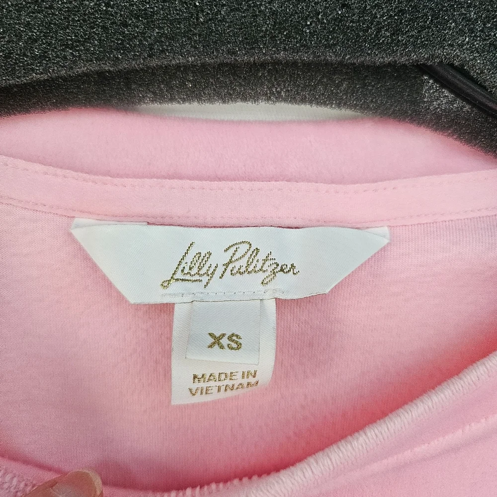 LILLY PULITZER Ciana Velour Top In Conch Shell Pink - Picture 10 of 10